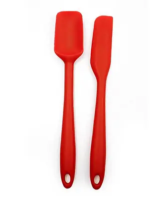 Silicone Coated Steel 2 Piece 8" Ela Series Red Mini Spatula Set Instant Buy