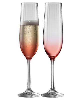 Hot Deal Galway Crystal Erne Flutes, Set of 2