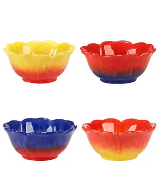 Poppy 3-D Flower Set of 4 Ice Cream Bowls Sale