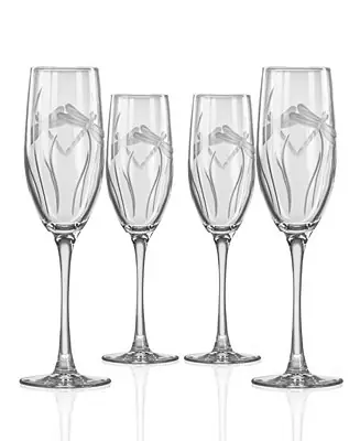 Must Have Dragonfly Champagne Flute 8oz - Set of 4 Glasses
