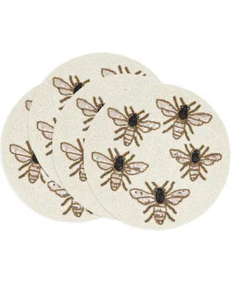 Top Rated Garden Buzz Beaded Placemats, 15" Round