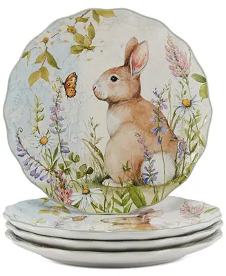 Easter Meadow Dinner Plates, Set of 4 Popular