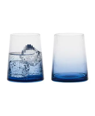 Empire Blue Double Old Fashioned Tumblers, Set of 2 Fresh Stock