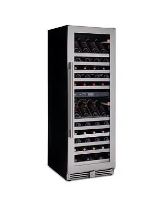 Money Back Guarantee ESTATE 24 inch 160 Bottle Wine Fridge Dual Zone in Stainless Steel