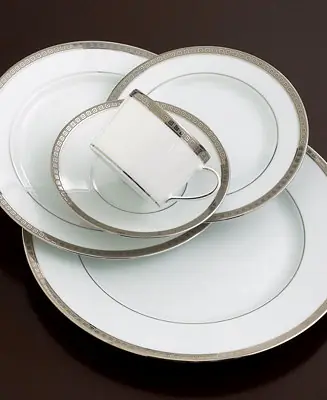Dinnerware, Athena Platinum Bernardaud Dinnerware, Full Rim Design Accent Service Plate No Minimum Order