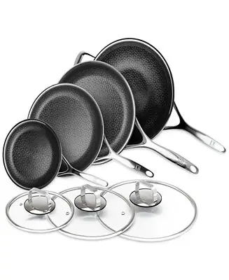 Mega Sale DiamondClad™ 7-Pc. Hybrid Nonstick Stainless Steel Frypan and Wok Set