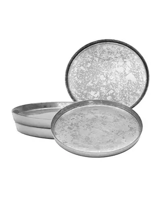 13" Silver Glitter Chargers with Raised Rim 4 Piece Set, Service for 4 Today Only