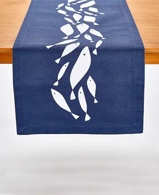 School of Fish Printed Table Runner, 72" x 14" Bulk Order
