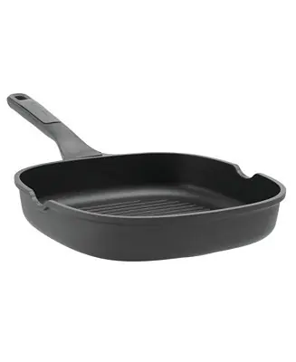 Leo Stone+ Nonstick Ceramic Grill Pan Recycled, 10.25" Warranty Included