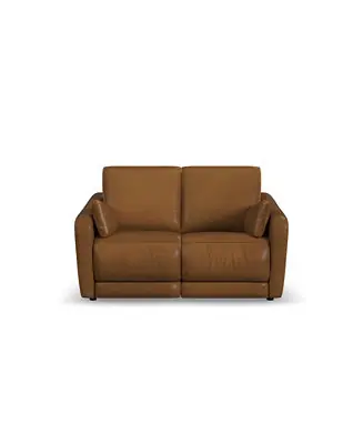 Instant Buy 62" Leather Brinley Inclining Loveseat