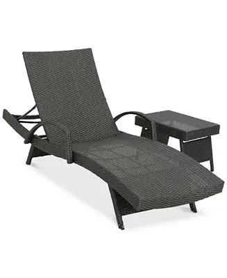 Jordon Outdoor Chaise Lounge & Accent Table Set Trusted Brand