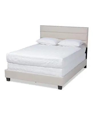 Ansa Fabric Headboard Platform Queen Size Bed Best Choice