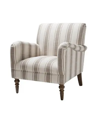 Erdahl Contemporary Arm Chair Stripe with wooden legs Last Chance