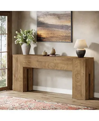 71-Inch Long Console Table for Entryway, Farmhouse Sofa Console Behind Couch Trending