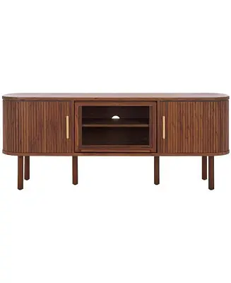 Luxury Tealla 2 Tambour & 1 Glass Lift Door Media Stand