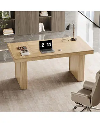 63" Gaming Desk, Executive Desk, Large Office Computer Desk with Heavy-Duty Legs and Thickened Desktop Express Delivery