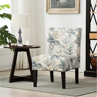Low Price Print Fabric Armless Contemporary Accent Chair
