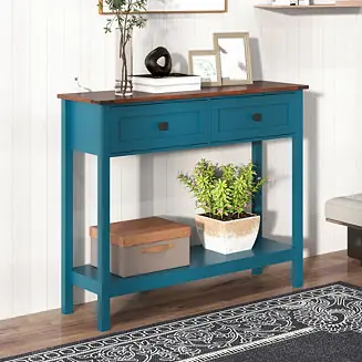 CASAINC Kitchen Cabinet Console Table with 2 Drawer and Bottom Storage Shelf Exclusive