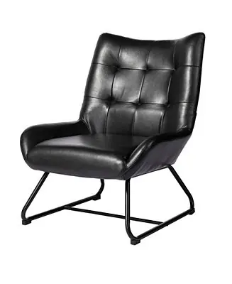 Wholesale 35.75" Leatherette Mid-Century Modern Wingback Accent Chair