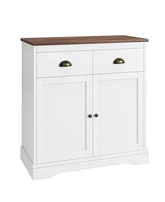 Buffet Cabinet with Storage, Kitchen Sideboard with 2 Doors and 2 Drawers, Wooden Coffee Bar Cabinet with Shelves Direct From Factory