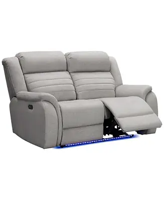 Hot Deal 64" Power Fabric Reclining Loveseat