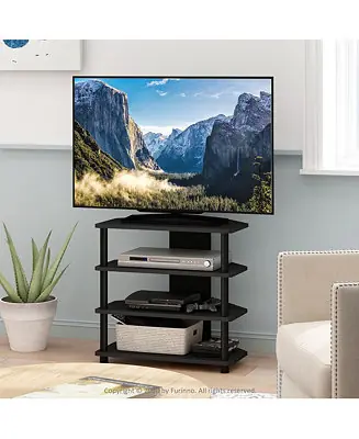 Get Yours 1 Pc 4-Tier TV Stand, Fits TVs up to 32", Media Center with Storage Cabinet – Entertainment Furniture