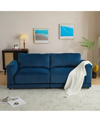 Top Pick 81" Modern Sofa - Deep Cushions & Wooden Legs