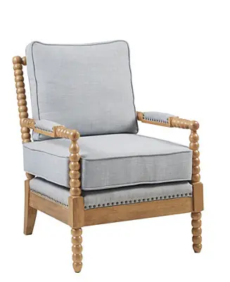 Last Chance Donohue Turned Wood Frame Armchair