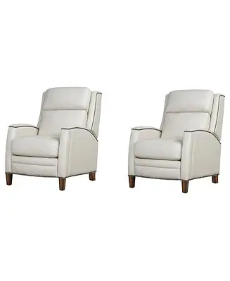 Pack Top Grain Leather Pearl Glow Manual Recliner Shop Now