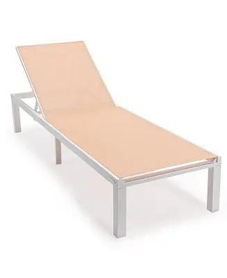 Special Discount Marlin Patio Chaise Lounge Chair With White Aluminum Frame
