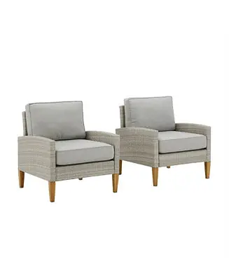 Fan Favorite Capella Outdoor Wicker 2 Piece Chair Set