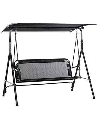 Mega Sale Outsunny 52 Inch 2 Person Canopy Swing Chair with Adjustable Shade