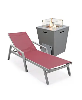 Grey Aluminum Outdoor Patio Chaise Lounge Chair With Arms Shop Now