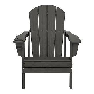 Outdoor Patio HDPE Resin Adirondack Chair With Cup Holder and Phone Holder Hot Deal