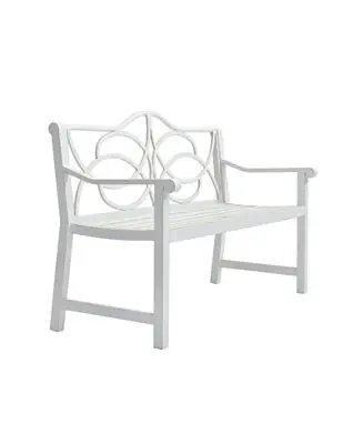 Affordable Accommodates 2-3 People Outdoor Garden Patio Bench,Iron Metal Steel Frame Park Bench with Backrest and Armrest