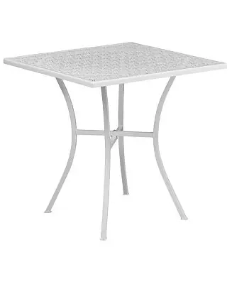 Weekend Sale Commercial Grade 28" Square Colorful Metal Garden Patio Table