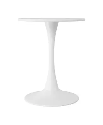 23.5" Round Outdoor Indoor Metal Cocktail Dining Table Luxury