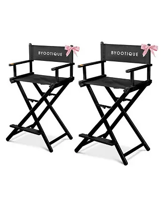 28" Height Tall Director Chair Folding Artist Makeup Salon 2 Pack Popular