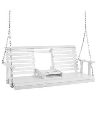 Sturdy Wooden Swing Bench with Chains for Porch Garden Deck or Courtyard Use Don’t Miss Out