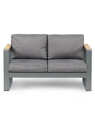 Certified Patio Furniture Loveseat - All-Aluminum Sofa Couch with Upgraded Frame, Wider Design, and Thick Cushions for Outdoor Comfort.