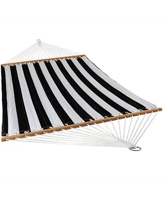 Two-Person Quilted Fabric Hammock with Spreader Bars - 450 lb Weight Capacity Place Order