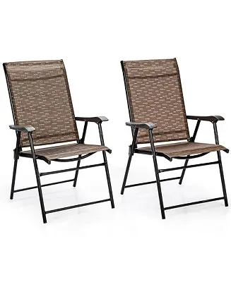 Buy Today 2PCS Outdoor Patio Folding Chair Camping Portable Lawn Garden