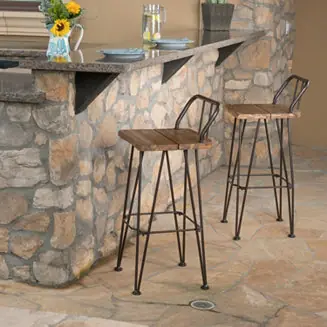 Direct From Manufacturer Streamdale Denali Outdoor Acacia Wood Patio Bar Stool Set of 1