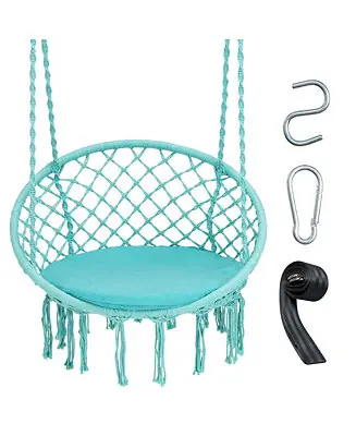 Cheap Hammock Swing Chair with Cushion Hanging Hardware Kit Indoor Outdoor