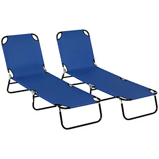 Folding Chaise Lounge Pool Chairs, Reclining Back, Steel Frame & Breathable Mesh for Beach, Yard, Patio Premium