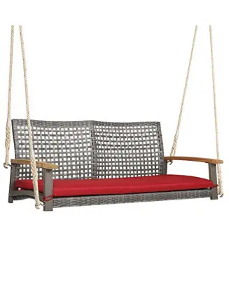 2-Person Patio Wicker Hanging Swing Chair Buy Online