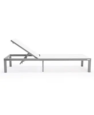 Money Back Guarantee Marlin Patio Chaise Lounge Chair With Grey Aluminum Frame, Set of 2