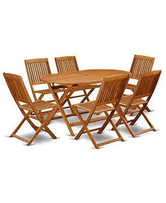 Wooden Patio Set Natural Oil Certified