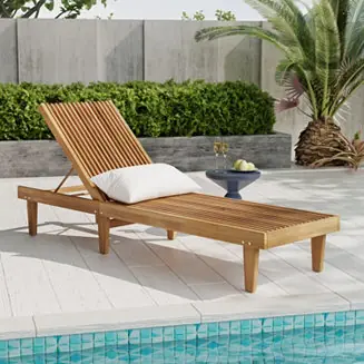New Arrival Streamdale Chic Wooden Chaise Lounge for Outdoor Relaxation and Style