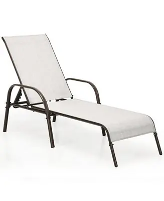 Super Sale Adjustable Patio Chaise Folding Lounge Chair with Backrest